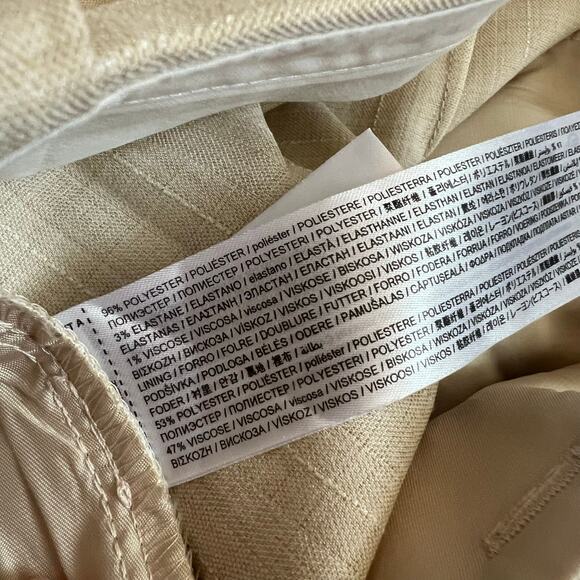 Mango Cream Pleated Trousers size 6 - Picture 6 of 6